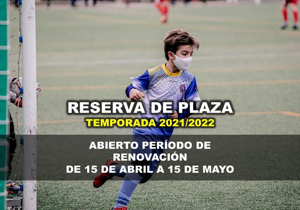 reserva de plaza temporada 2021/2022
